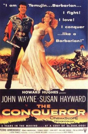 The Conqueror - Las locaciones fueron cercanas a un sitio de pruebas nucleares, muchos de los participantes murieron de cáncer.