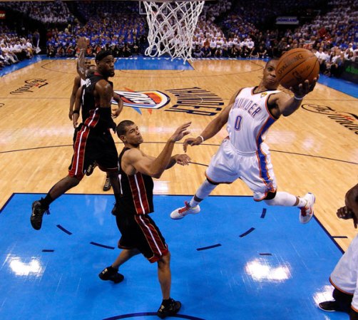 Imágenes de la victoria del Heat sobre el Thunder.