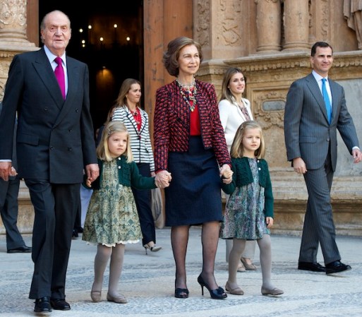 En Palma de Mallorca la familia real española también festejó junta la Pascua.