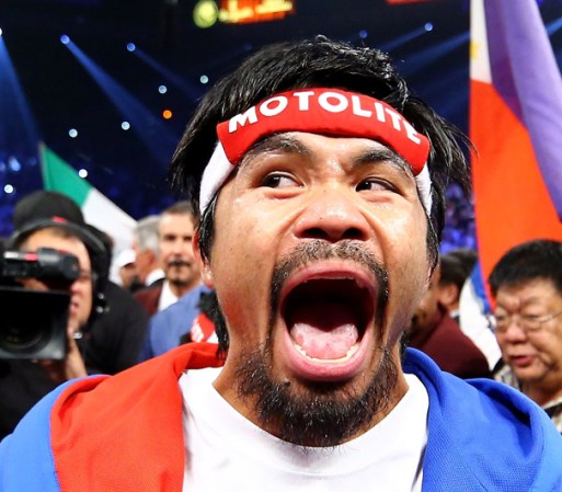 Manny Pacquiao llegó con mucha energía al ring para su encuentro con Juan Manuel Márquez.
