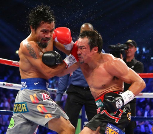 El filipino y el mexicano intercambiaron golpes sobre el ring.