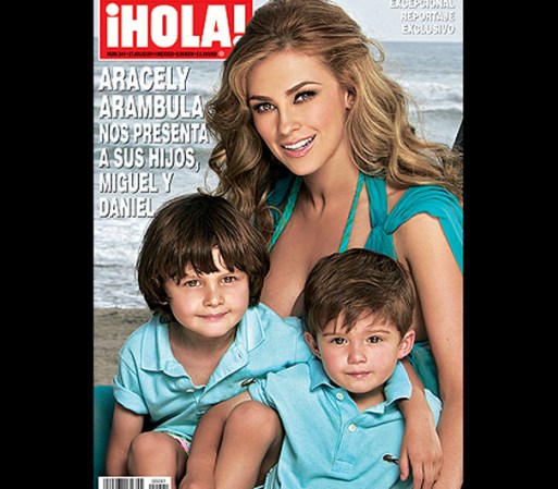 "La Chule" también les dio la exclusiva de presentar a sus dos hijos ya mas crecidos.