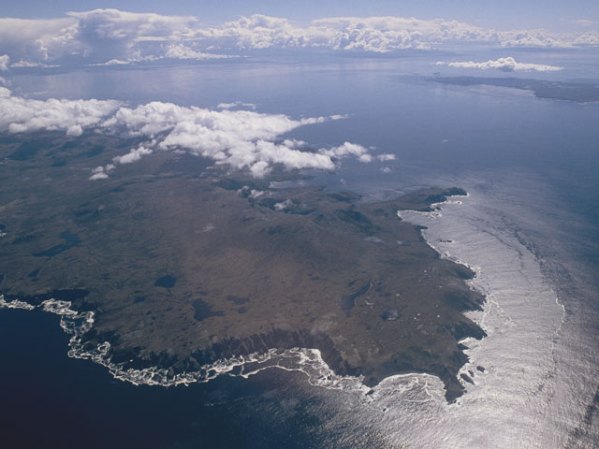 El archipiélago de Tierra de Fuego, compartido por Argentina y Chile.
