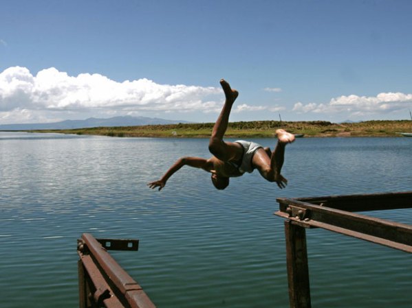 El lago Titicaca, de Bolivia y Perú.