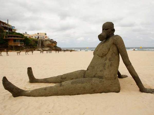 Parte de la muestra Arte en la Playa, en Sidney, Australia.
