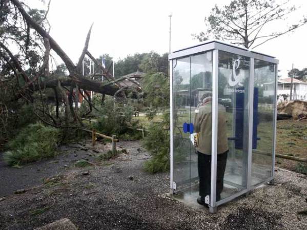 Basta con que se caiga un árbol para que todo parezca extraño, hasta una simple llamada.