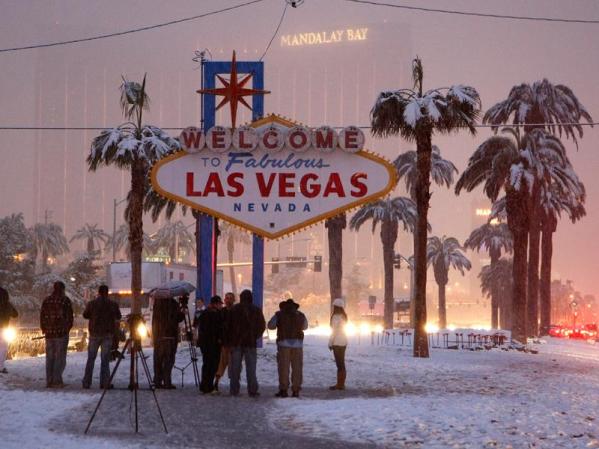 Nieve en Las Vegas.