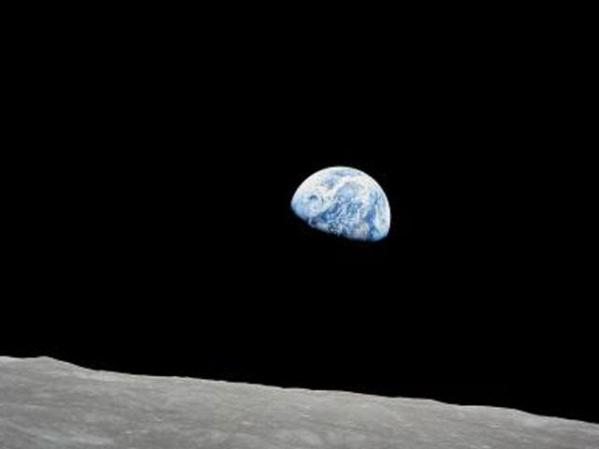 Vista de la Tierra desde el Apollo 8, en 1968. Esta misión fue de preparación para aventuras futuras.