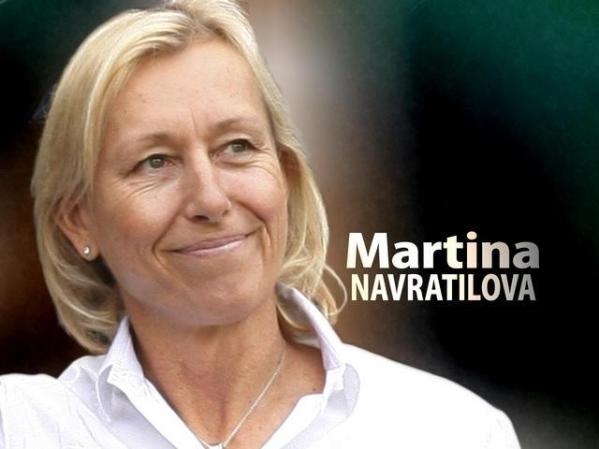 Martina Navratilova la tenista checa número uno en su tiempo.