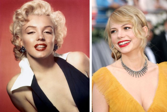 Michelle Williams protagonizó "My Week with Marilyn" haciendo el papel de Marilyn Monroe en el 2011.