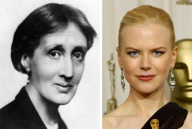 La bella Nicole Kidman ganó el Oscar en el 2002 por su papel de Virginia Woolf, la famosa escritora inglesa. La película se llama "The Hours".