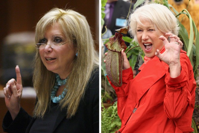 Helen Mirren actua como Linda Kenney Baden en el filme "Phil Spector", la cual es dirigida por David Mamet.