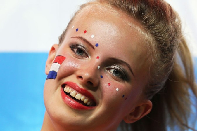 Una hincha de Holanda