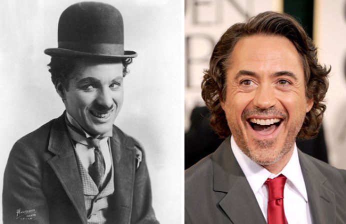 Robert Downey Jr. interpretó al famoso Charlie Chaplin en una película de 1992 llamada simplemente "Chaplin".