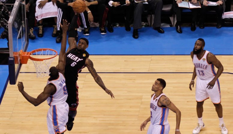 Imágenes de la victoria del Heat sobre el Thunder.