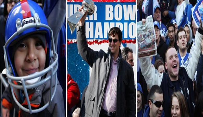 6 DE FEBRERO, 2012: Los New York Giants de la NFL celebraron por todo lo alto su triunfo en el Súper Bowl número XLVI, tras derrotar a los Patriotas de Nueva Inglaterra.