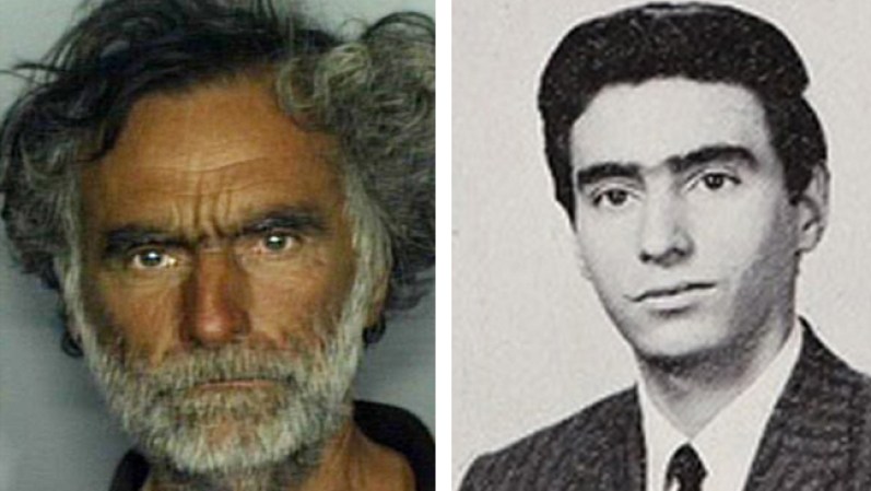 El antes y después de la víctima. Poppo había sido un estudiante sobresaliente antes de abocarse al desamparo y la vida callejera.