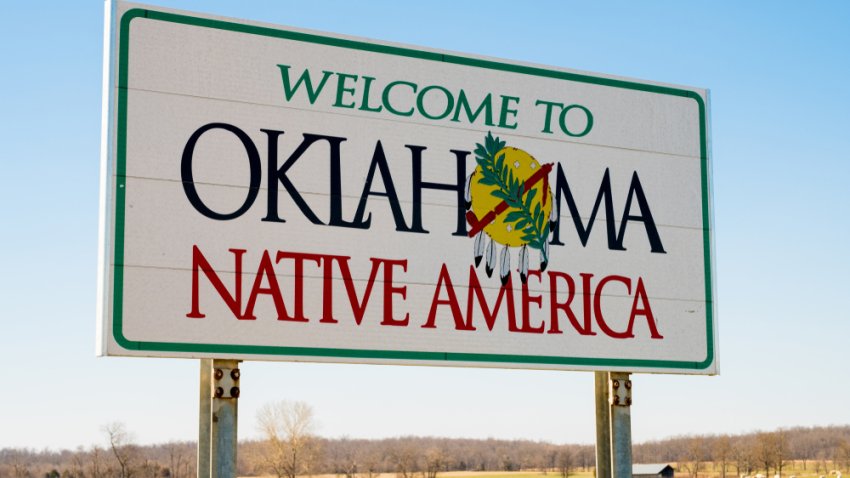 Pancarte de bienvenidos a Oklahoma