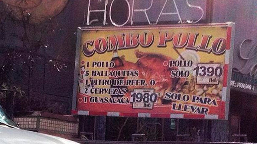 indice del pollo en brasa venezuela