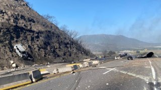 Zona de accidente en autopista Tepic-Guadalajara