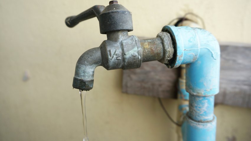 A dripping faucet