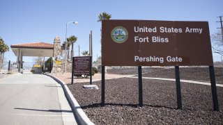 An entrance to Fort Bliss in Texas.