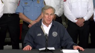 Texas Gov. Greg Abbott (R) addresses reporters at a press conference in Corpus Christi, Texas on, Thursday, Feb. 25, 2021.