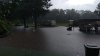 Las calles inundadas en el área de Houston