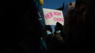 Her body her choice sign