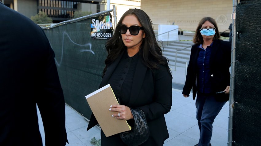 Vanessa Bryant walks outside court.