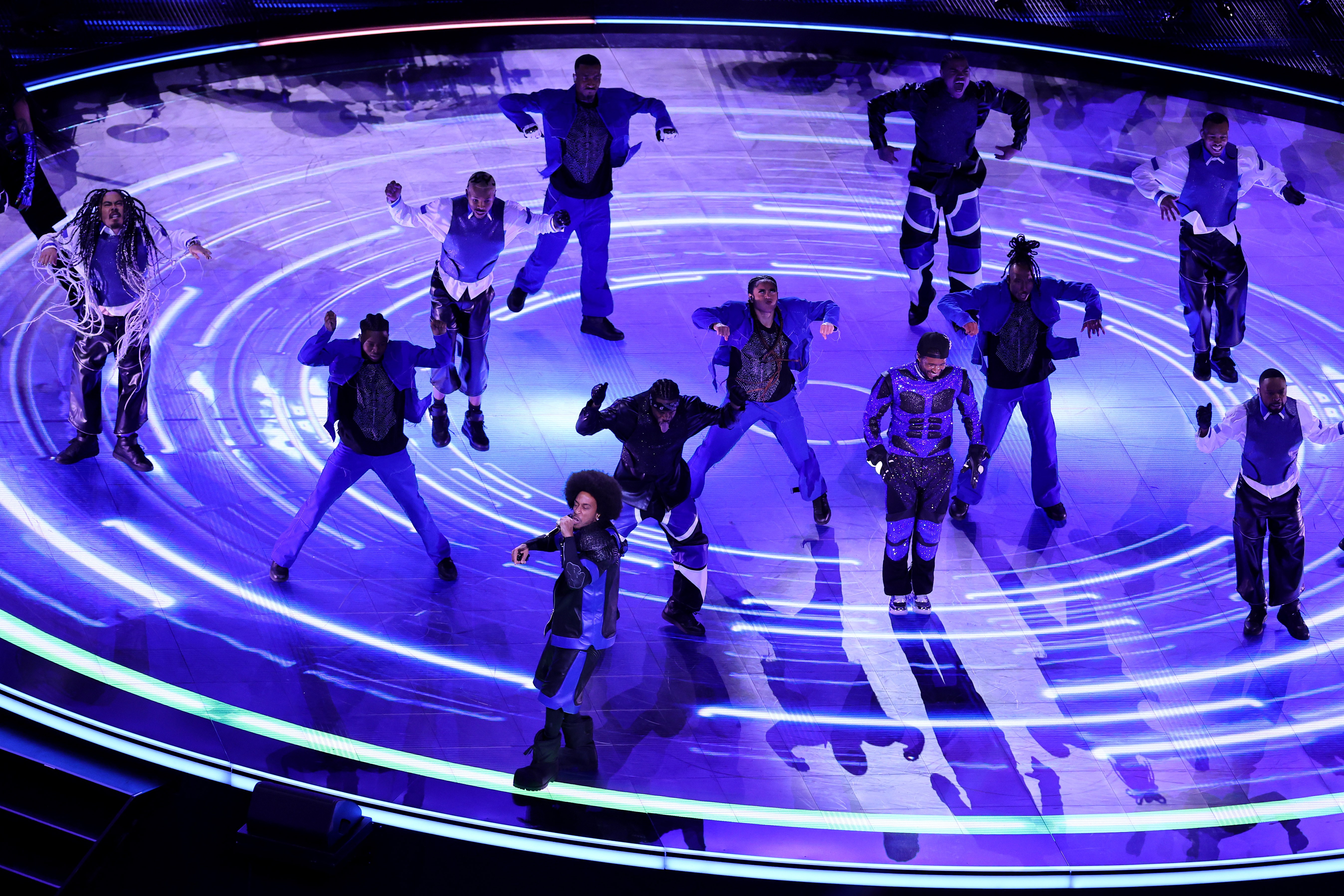 Ludacris performs during the halftime show of Super Bowl LVIII in Las Vegas, Nevada, Feb. 11, 2024.