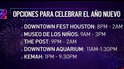 ¿Dónde celebrar el Año Nuevo en Houston y el área metropolitana?