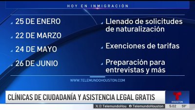 Ofrecen clínicas de ciudadanía y asistencia legal gratis