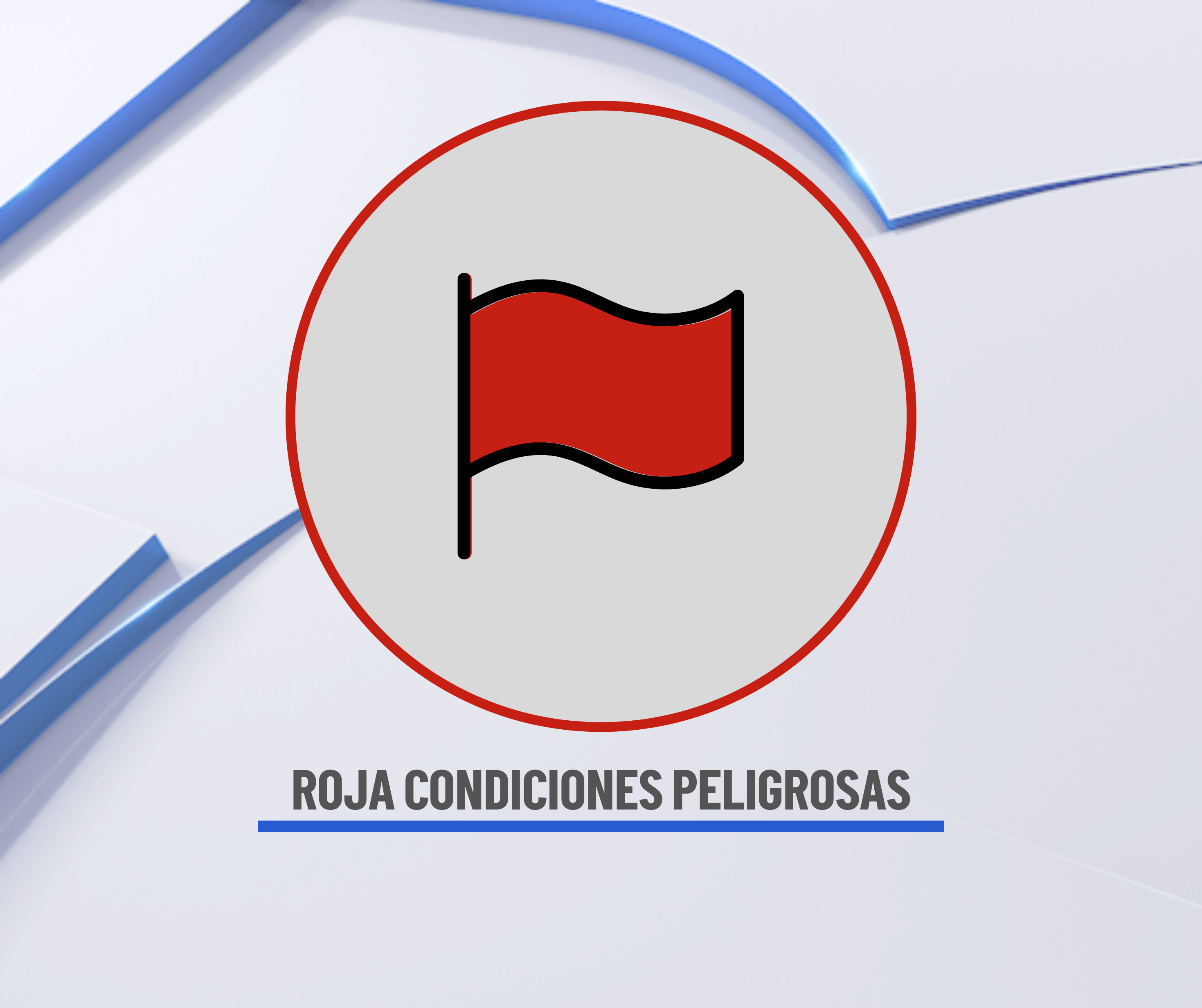 Rojo: Se vuela cuando se determina que las condiciones son fuera de lo común, como la presencia de viento fuerte, corrientes fuertes o grandes olas.