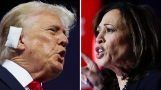 El presidente Donald Trump y la vicepresidenta, Kamala Harris.