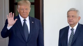 Donald Trump y Andrés Manuel López Obrador en una reunión en la Casa Blanca en julio del 2020.