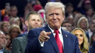 El expresidente Donald Trump, en la Convención Republicana en Milwaukee, el lunes.