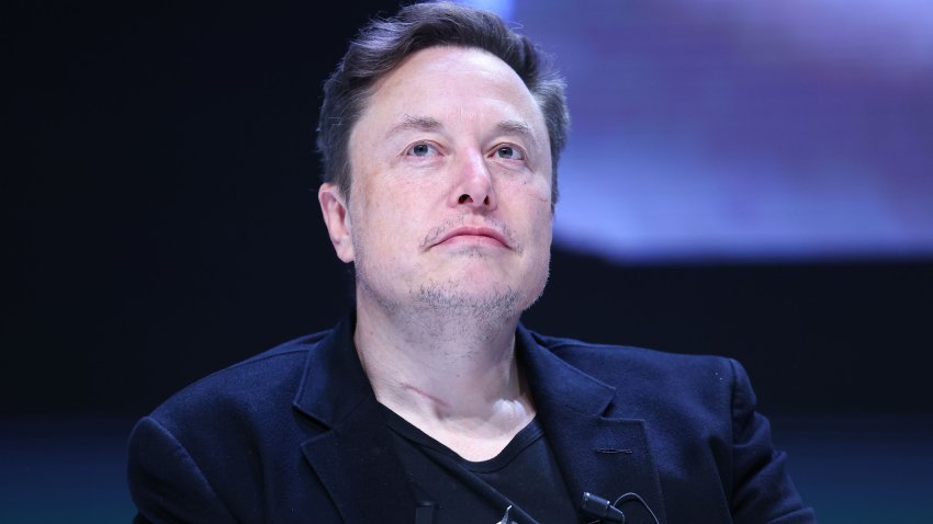 CANNES, FRANCE – JUNE 19: Elon Musk attends ‘Exploring the New Frontiers of Innovation: Mark Read in Conversation with Elon Musk’ session during the Cannes Lions International Festival Of Creativity 2024 – Day Three on June 19, 2024 in Cannes, France. (Photo by Marc Piasecki/Getty Images)