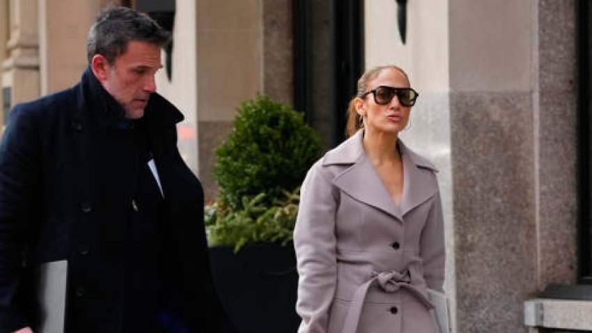 NEW YORK, NEW YORK – MARCH 29: Ben Affleck and Jennifer Lopez are seen on March 29, 2024 in New York City. (Photo by Gotham/GC Images)