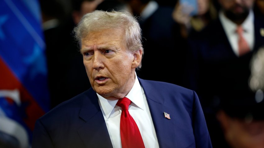 PHILADELPHIA, PENNSYLVANIA – SEPTEMBER 10: Republican presidential nominee, former U.S. President Donald Trump speaks to reporters in the spin room after debating Democratic presidential nominee, U.S. Vice President Kamala Harris, at Pennsylvania Convention Center on September 10, 2024 in Philadelphia, Pennsylvania. After earning the Democratic Party nomination following President Joe Biden’s decision to leave the race, Harris faced off with Trump in what may be the only debate of the 2024 race for the White House. (Photo by Chip Somodevilla/Getty Images)