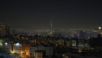 A general view of Tehran after several explosions were heard in Tehran on October 26, 2024.