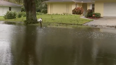 Completamente inundado: así quedó este vecindario de Florida Central