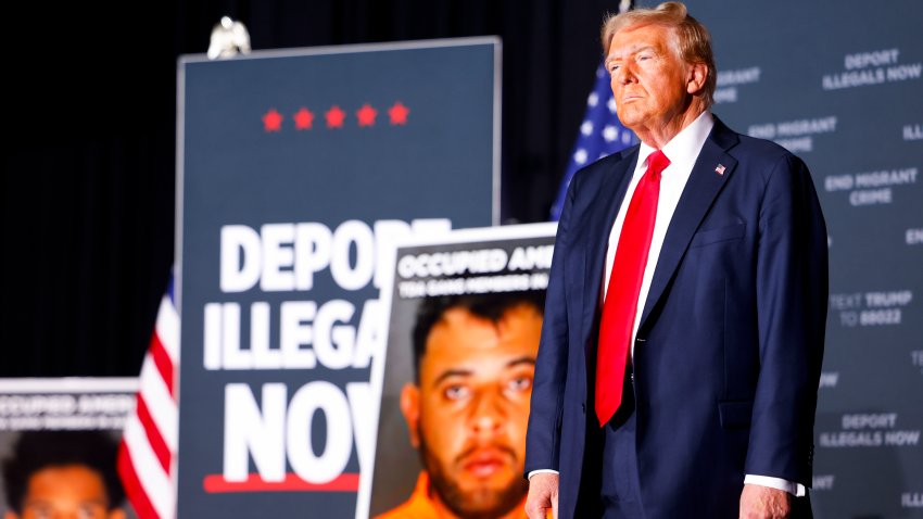 AURORA, COLORADO – OCTOBER 11: Republican presidential nominee, former U.S. President Donald Trump, walks onto the stage to speak at a rally at the Gaylord Rockies Resort and Convention Center on October 11, 2024 in Aurora, Colorado. Trump is campaigning in key states ahead of the November 5th presidential election. (Photo by Michael Ciaglo/Getty Images)