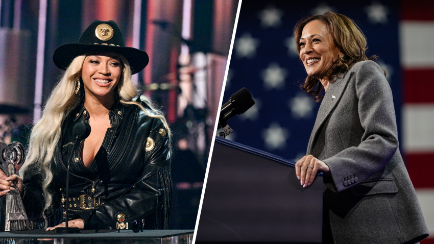 Foto de Beyoncé y Kamala Harris.