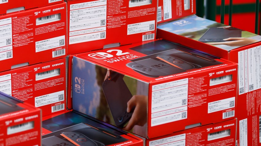 Nintendo Co. Switch 2 game consoles at a Bic Camera Inc. electronics store in Tokyo, Japan, on Thursday, June 5, 2025. Nintendo Co.¬†fans from Tokyo to Manhattan stood in line for hours to be among the first to get a Switch 2, fueling one of the biggest global gadget debuts since the iPhone launches of yesteryear. Photographer: Kiyoshi Ota/Bloomberg via Getty Images