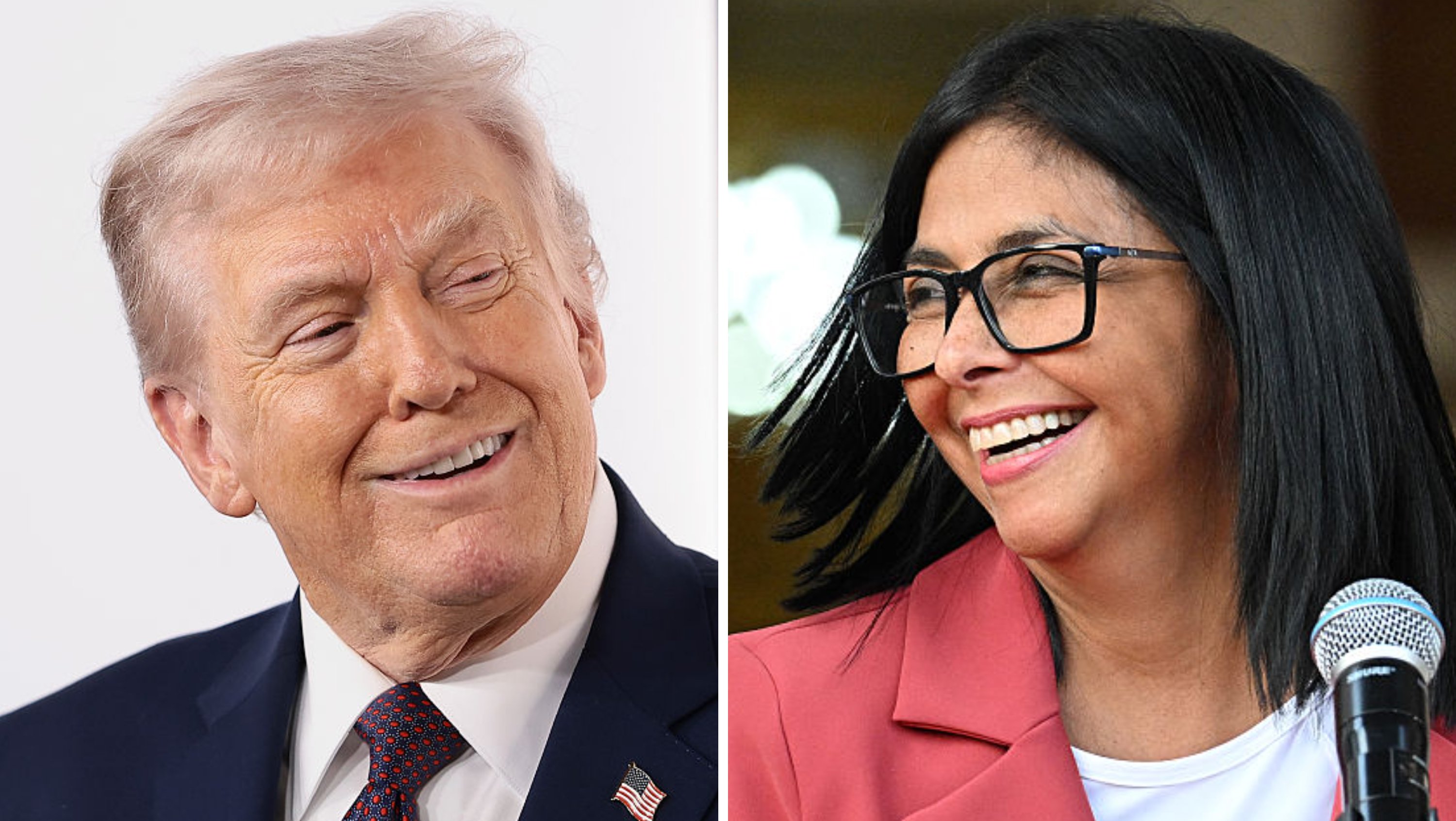 Trump anuncia "histórico" acuerdo petrolero con Venezuela y Delcy Rodríguez lo agradece