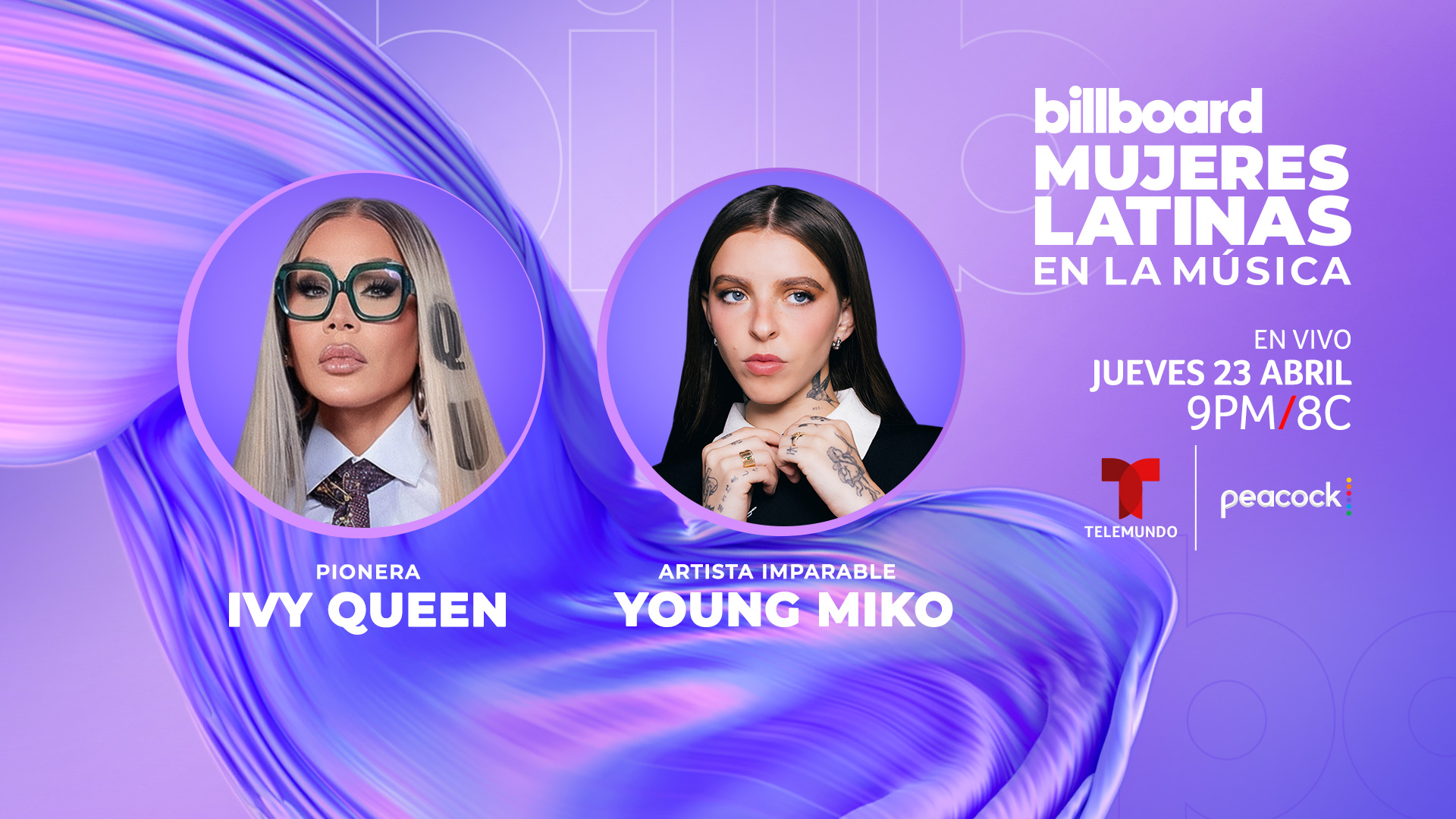 Ivy Queen y Young Miko serán homenajeadas en Billboard Mujeres Latinas en la Música 2026
