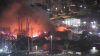 Reportan fuerte incendio en el Galveston Yacht Basin