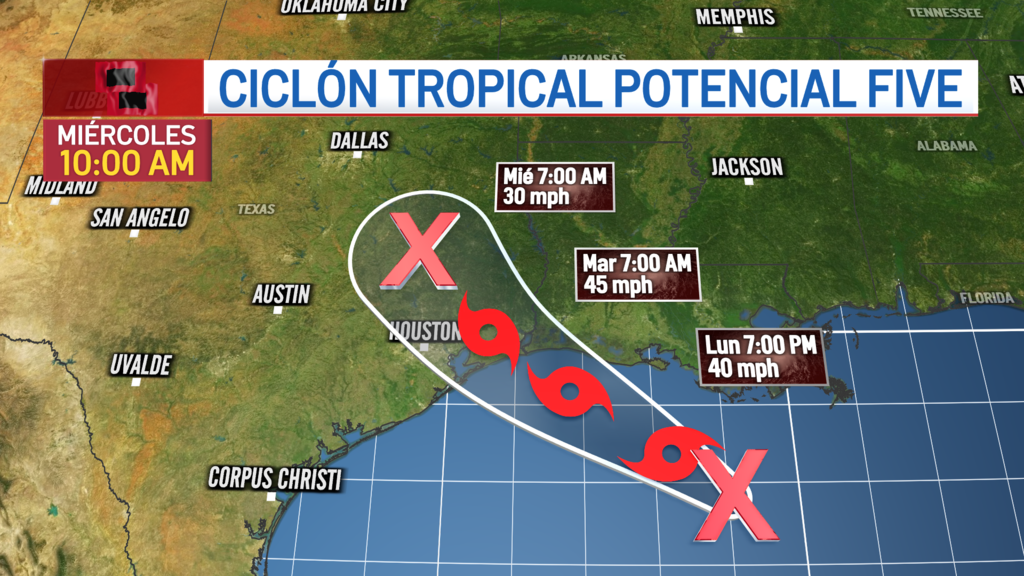 Potencial Ciclón Tropical Cinco amenaza condados del área de Houston