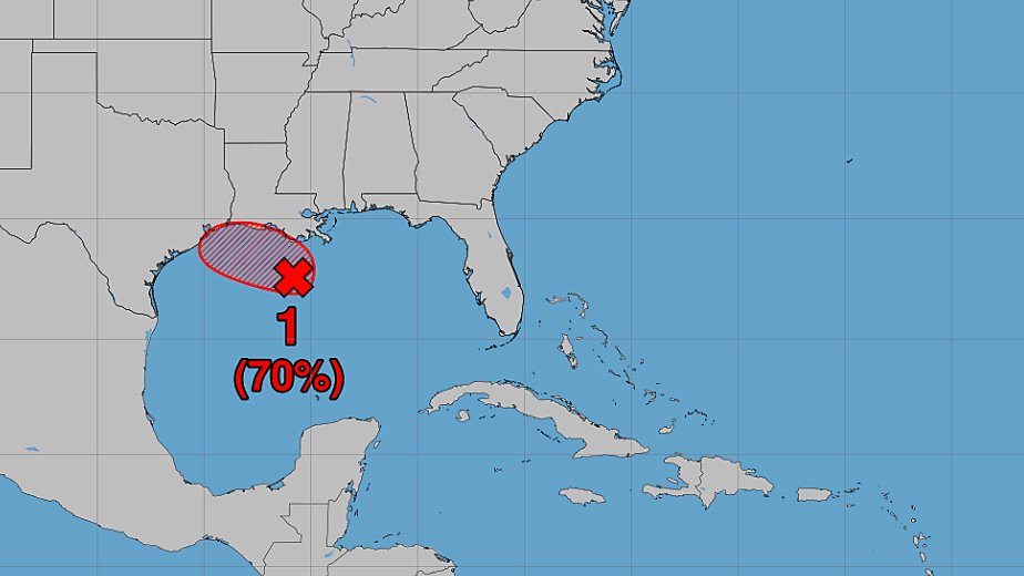 Vigilan perturbación tropical en el Golfo de México; dejaría lluvias en zonas de Texas